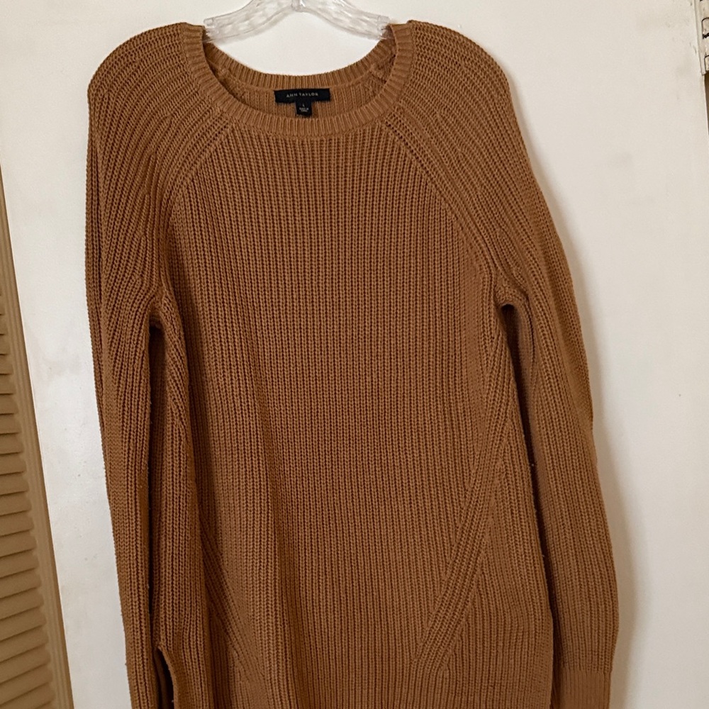 Ann Taylor Brown Crew Neck Sweater